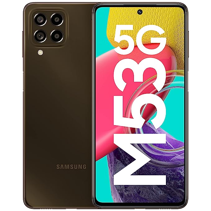 Samsung Galaxy M53 5G (Emerald Brown, 8GB, 128GB Storage) | 108MP | sAmoled+ 120