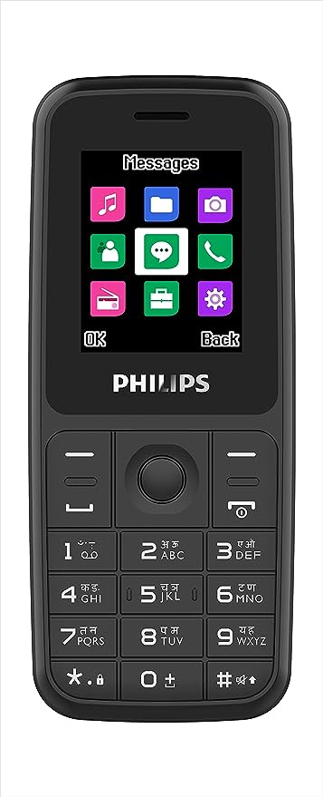 PHILIPS E125 Multimedia Feature Keypad Mobile Basic Bar Phone with Dual SIM, Rea