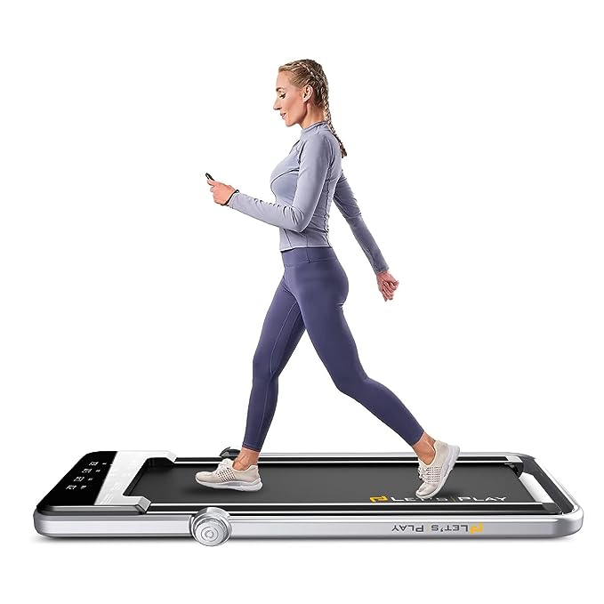 LETSPLAY® Portable (4 HP Peak DC Motor) 2-in-1 Folding Walking Pad, Smart Runnin