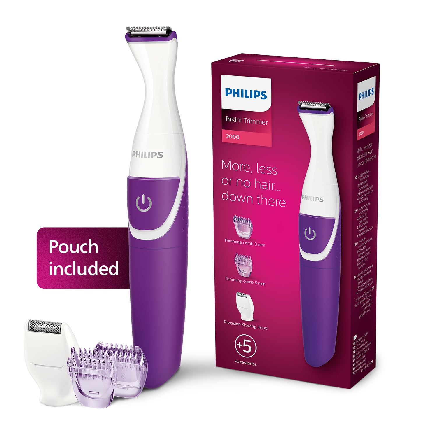 Women,Skin Safe With Rounded Tips,2In1 Trim Or Shave,Hair Removal For Intimate A
