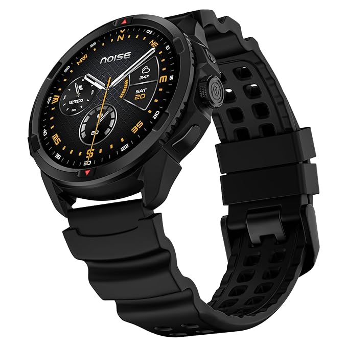 Noise Endeavour Pro Outdoor Rugged Military Smart Watch, Titanium Alloy Bezel, D