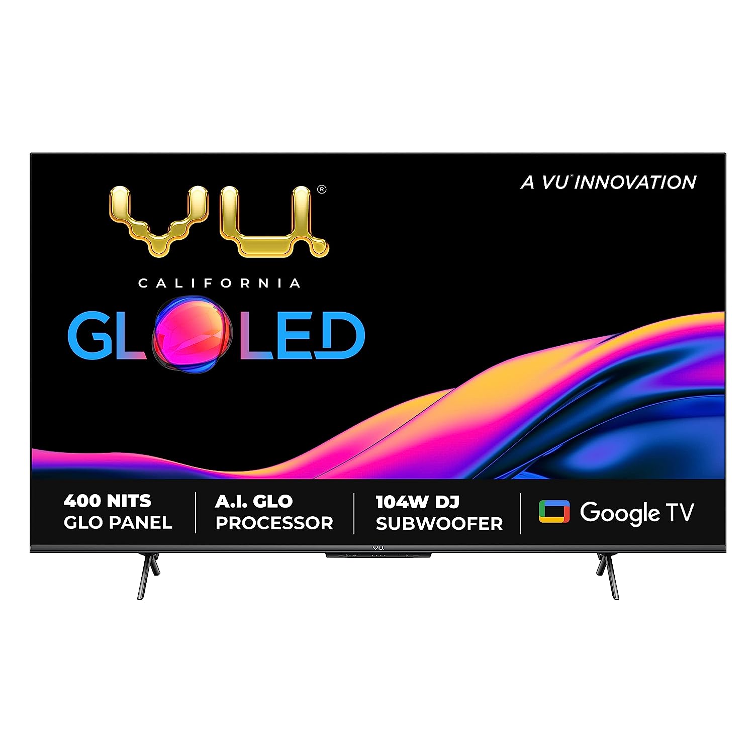 VU 139 cm (55 inches) The GloLED Series 4K Smart LED Google TV 55GloLED (Grey)