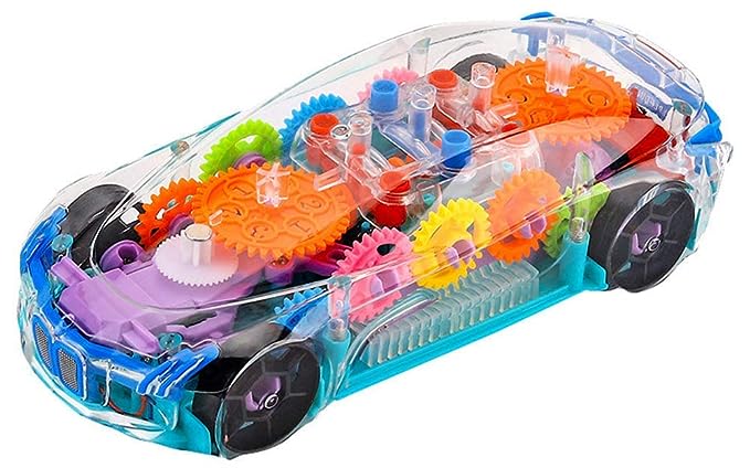 Cable World® 3D Car with 360 Degree Rotation, Gear Simulation Mechanical Car, So